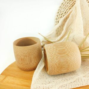 Verre Mug Tasse en bambou naturel poli et résistant